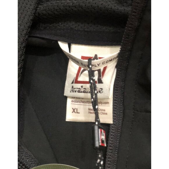 Avalanche Mens XL Black Water Resistant Hooded Jacket 1/4 Zip New $118 Tags - Picture 3 of 6